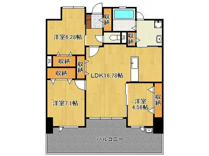 LEGEND111(3LDK/7階)の間取り写真