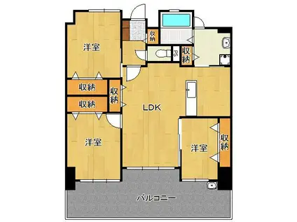 LEGEND111(3LDK/11階)の間取り写真