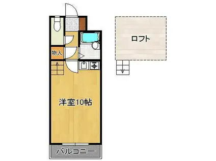 アーバンポート折尾学園都市(ワンルーム/4階)の間取り写真