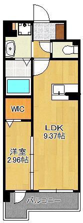 グレイス折尾(1LDK/3階)の間取り写真