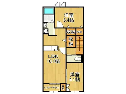 プライムライズ(2LDK/2階)の間取り写真