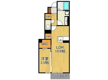 ROYAL COURT碧 Ⅱ(1LDK/1階)の間取り写真