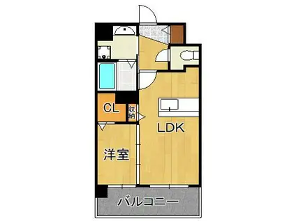バースプレイスM折尾(1LDK/2階)の間取り写真