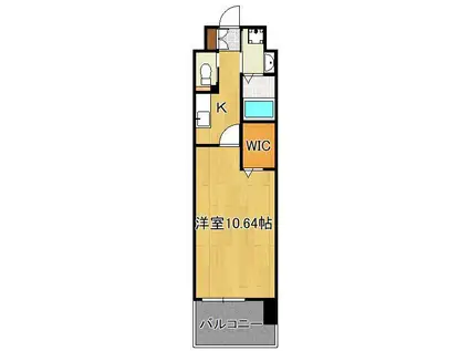 ギャラン二島(1K/12階)の間取り写真