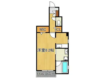 PAX K(ワンルーム/1階)の間取り写真