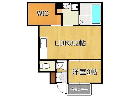 シアハウス大浦(1LDK/1階)の間取り写真