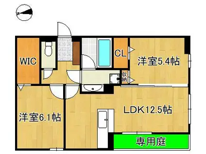 アトレ西折尾(2LDK/1階)の間取り写真