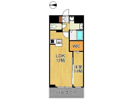 PROSPERER光明(1LDK/7階)の間取り写真