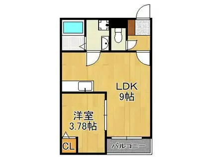 STAY HOME(1LDK/2階)の間取り写真