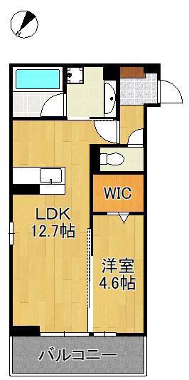ヴィバーチェ(1LDK/2階)の間取り写真