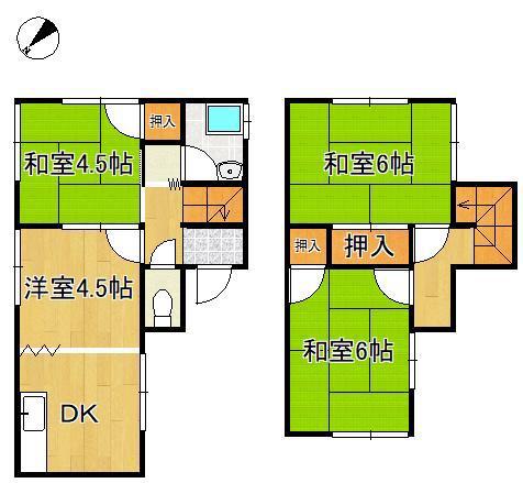 筑豊本線 二島駅 徒歩17分 2階建 築43年