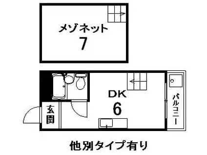 マンションV3(ワンルーム/3階)の間取り写真