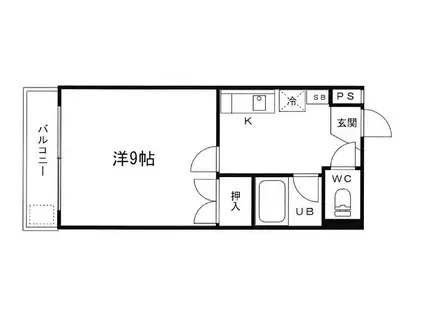 BOIS DE BOULOGNE/ボワード ブローニュ(1K/1階)の間取り写真