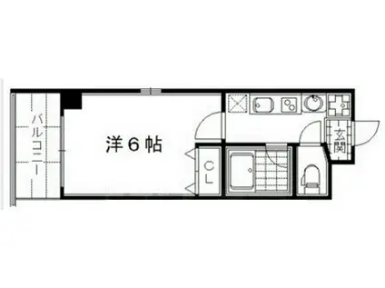 バインオーク イレブン(1K/6階)の間取り写真
