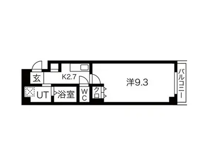メゾンアーサー(1K/2階)の間取り写真