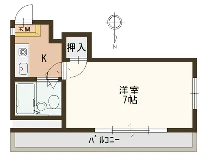パストラルヤベ(1K/3階)の間取り写真