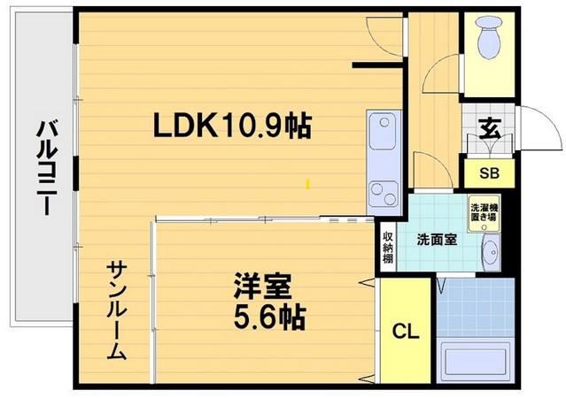 KEN&LALA(1LDK/3階)の間取り写真