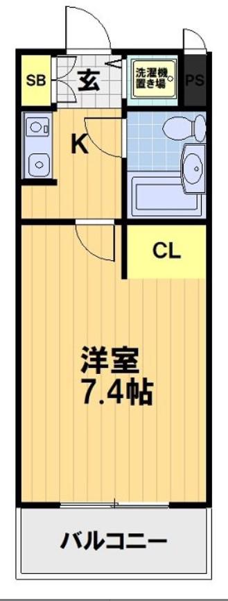 ルミネスプラザ(1K/4階)の間取り写真