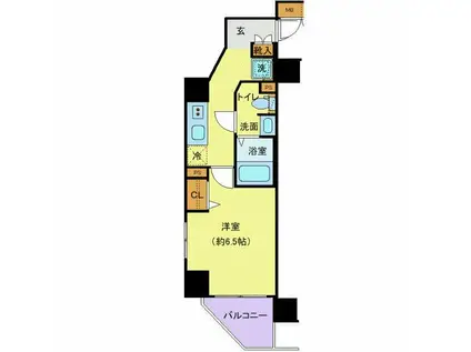 プレサンス木場公園(1K/3階)の間取り写真