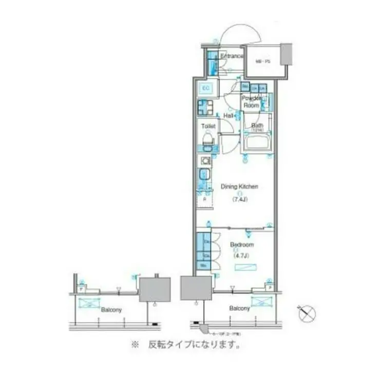 パークアクシス豊洲キャナル 11階階 間取り