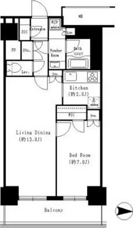 キャナルスクウェア豊洲 4階階 間取り