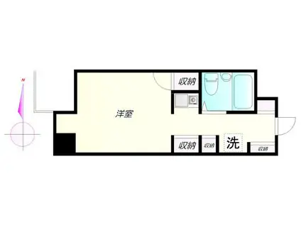 アーツ白河(ワンルーム/10階)の間取り写真