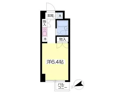 セントラルハイム清澄(ワンルーム/4階)の間取り写真