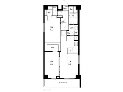 アーバンパーク亀戸II(2LDK/7階)の間取り写真