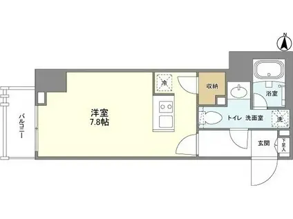 オーキッドレジデンス両国(ワンルーム/3階)の間取り写真