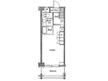 ヴェローナ亀戸エルエルエイチ(ワンルーム/3階)の間取り写真