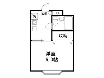 サンライズ(1K/1階)の間取り写真