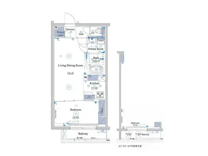 HYS VIGOR 墨田(1LDK/4階)の間取り写真