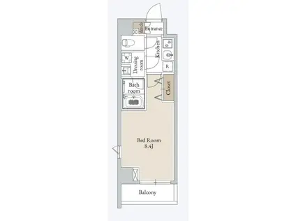 CAVANA清澄(1K/5階)の間取り写真