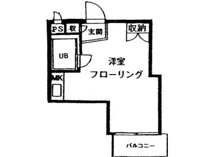 NIKOハイム亀戸(ワンルーム/8階)の間取り写真