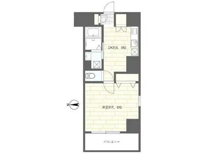 MLコート木場(1DK/3階)の間取り写真