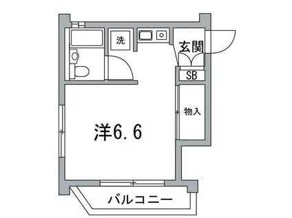 インキュベトウキョウ(ワンルーム/1階)の間取り写真