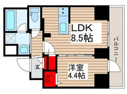 ティモーネ押上ノルド(1LDK/4階)の間取り写真