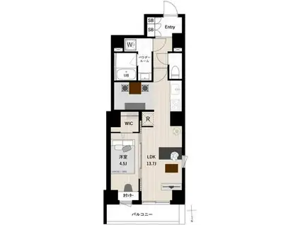 アーバンパーク亀戸II(1SLDK/3階)の間取り写真