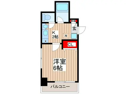 モンシェール吾妻橋(1K/7階)の間取り写真