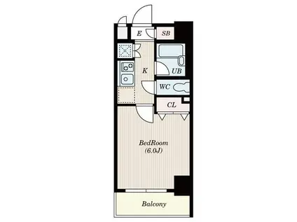S-FORT潮見(1K/8階)の間取り写真