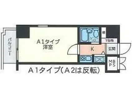 S-FORT錦糸町(1K/3階)の間取り写真