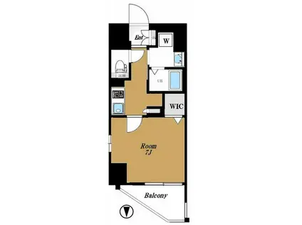 エステムコート亀戸東京イースト(1K/9階)の間取り写真