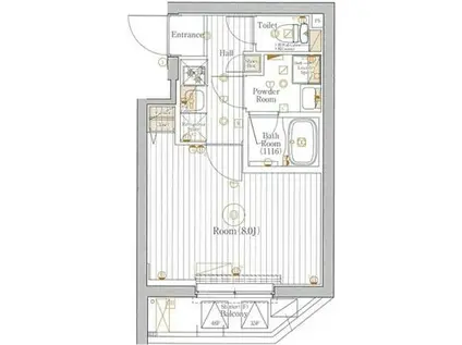 ミライズ東京墨田レジデンス(1K/1階)の間取り写真
