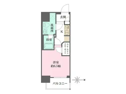 エムズイースト亀戸II(1K/5階)の間取り写真