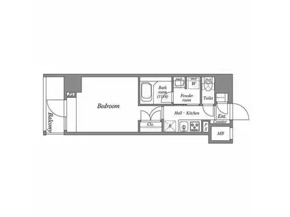 ACP RESIDENCE 亀戸(1K/3階)の間取り写真