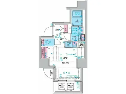 GENOVIA本所吾妻橋III(ワンルーム/10階)の間取り写真