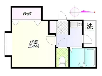 紙田クラシックガーデン(1K/2階)の間取り写真