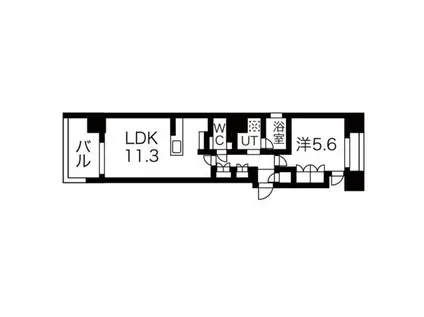 シーズンフラッツ押上サウス(1LDK/5階)の間取り写真