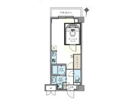 アズ亀戸レジデンス(ワンルーム/1階)の間取り写真