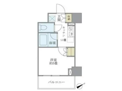 BRILLIA日本橋茅場町(1K/6階)の間取り写真